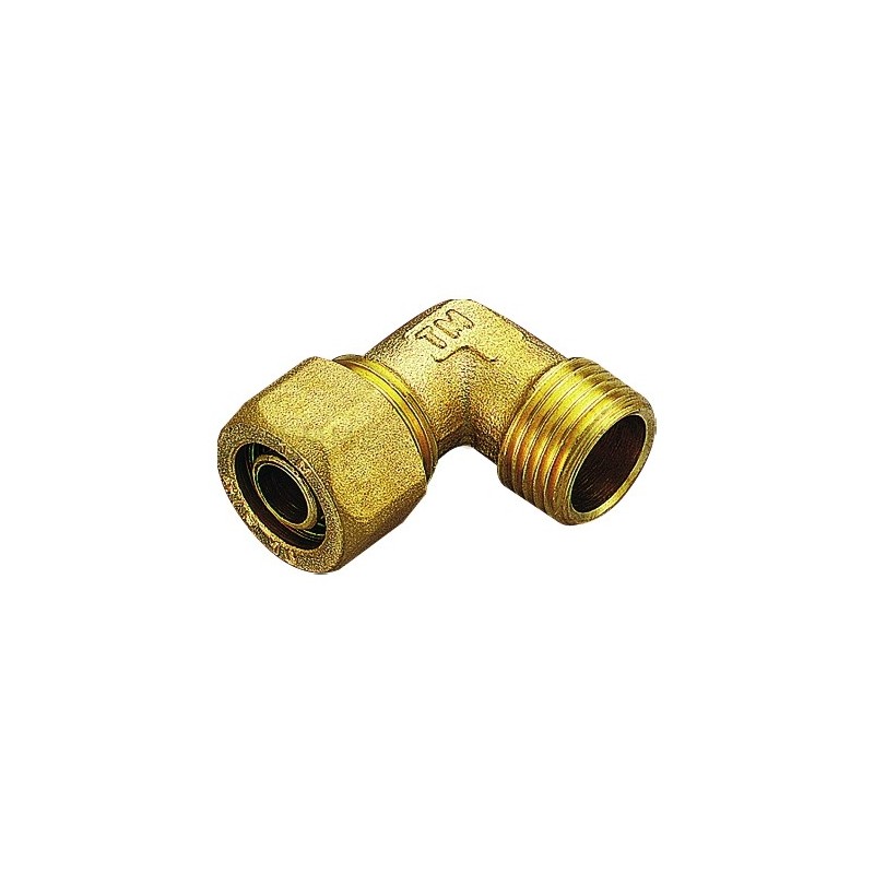 RACCORDO CURVO M A COMPRES TUBO PE - X Ø 12 SP 2 1/2" ISO7 - 1404 TIEMME 1400197 1