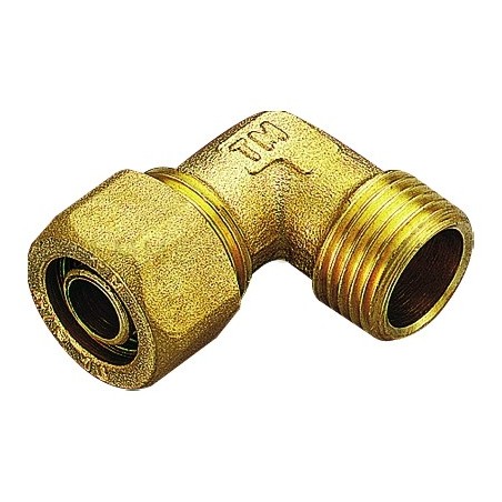 RACCORDO CURVO M A COMPRES TUBO PE - X Ø 12 SP 2 1/2" ISO7 - 1404 TIEMME 1400197 1