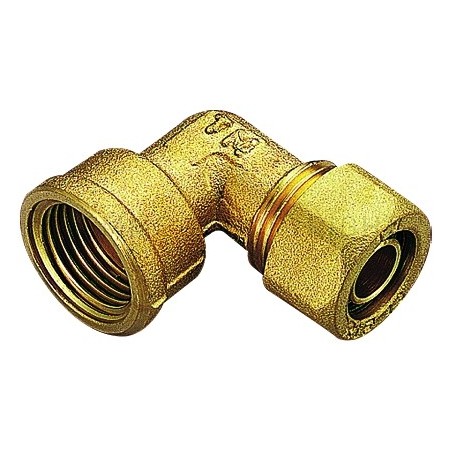 RACCORDO CURVO F A COMPRES TUBO PE - X Ø 12 SP 1,1 1/2" ISO7 - 1405 TIEMME 1400232 1