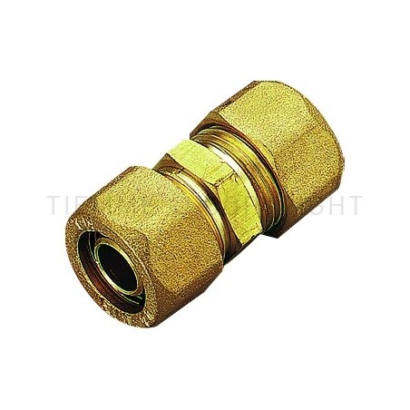 RACCORDO DIRITTO DOPPIO A COMPRES TUBO PE - X Ø 16 - 16 SP 2,3 - 1401 TIEMME 1400252 1