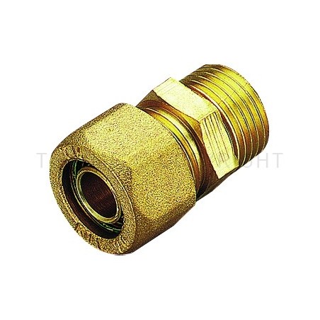 RACCORDO DIRITTO M A COMPRES TUBO PE - X Ø 17 SP 2 1/2" - 1400 TIEMME 1400619 1