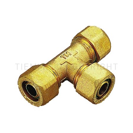 RACCORDO TEE A COMPRES TUBO PE - X Ø 14 - 14 - 14 SP 2 - 1407 TIEMME 1400630 1