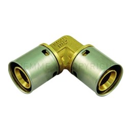 RACCORDO CURVO DOPPIO A PRESS TUBO PE - X Ø 25 - 25 SP 2,3 - 1703 TIEMME 1700001 1