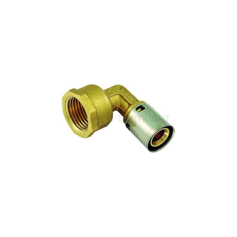 RACCORDO CURVO F A PRESS TUBO PE - X Ø 20 SP 1,9 E 2 1/2" - 1705 TIEMME 1700009 1