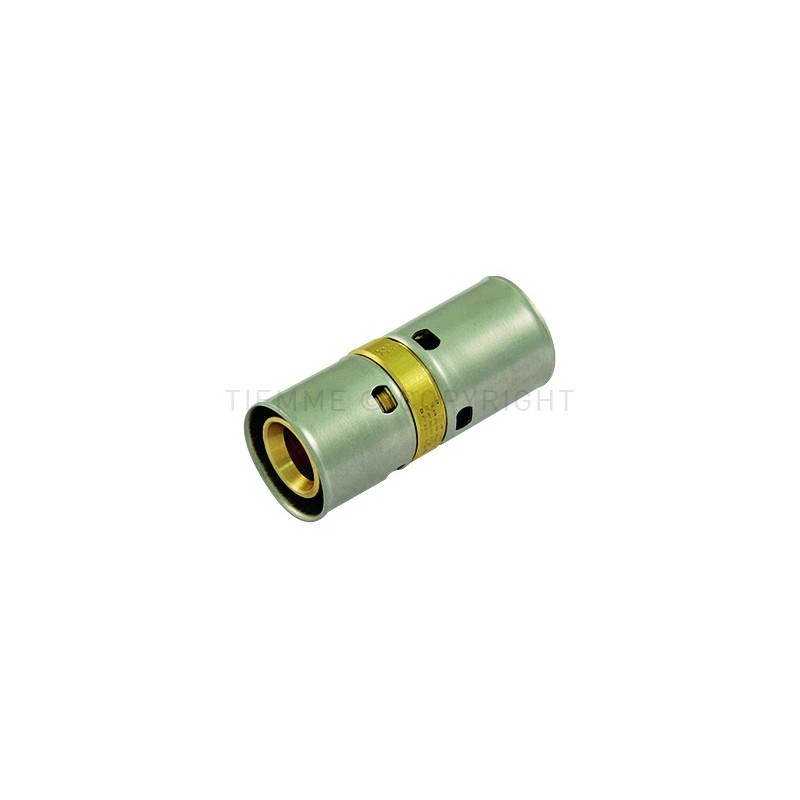 RACCORDO DIRITTO DOPPIO A PRESS TUBO PE - X Ø 32 - 32 SP 2,9 E 3 - 1701 TIEMME 1700018 1