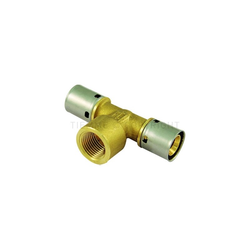 RACCORDO TEE F A PRESS TUBO PE - X Ø 32X1"X32 SP 2,9 E 3 - 1709 TIEMME 1700071 1