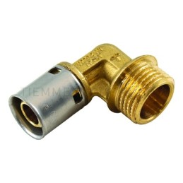 RACCORDO CURVO M A PRESS TUBO PE - X Ø 16 SP 1,8 1/2" - 1704 TIEMME 1700074 1