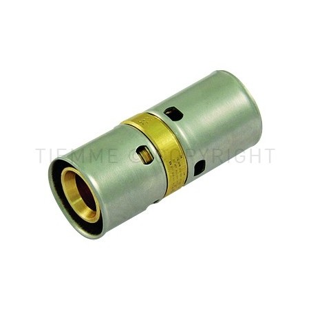 RACCORDO DIRITTO DOPPIO A PRESS TUBO PE - X Ø 16 - 16 SP 2 - 1701 TIEMME 1700079 1