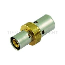 RACCORDO DIRITTO DOPPIO A PRESS TUBO PE - X Ø 20(1,9 E 2,0) - 16(2,0) - 1701R TIEMME 1700092 1