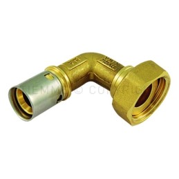 RACCORDO CURVO CON GIRELLO A PRESS TUBO PE - X Ø 16 SP 2 1/2" - 1710 TIEMME 1700114 1