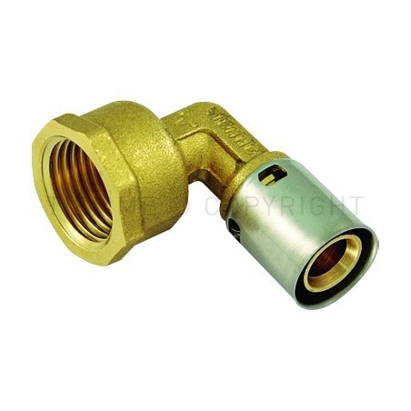 RACCORDO CURVO F A PRESS TUBO PE - X Ø 16 SP 1,5 1/2" - 1705 TIEMME 1700127 1
