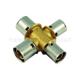 RACCORDO CROCE A PRESS TUBO PE - X Ø 25(2,3) - 20(1,9 E 2,0) - 16(2,0) - 16(2,0) - 1735 TIEMME 1700148 1
