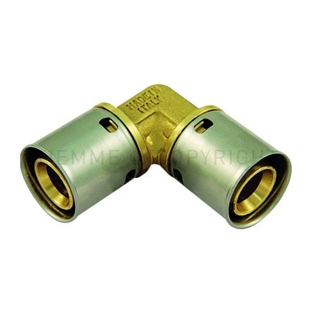 RACCORDO CURVO DOPPIO A PRESS TUBO PE - X Ø 40 - 40 SP 3,7 - 1703 TIEMME 1700270 1
