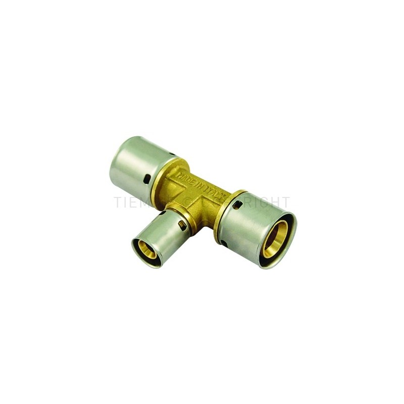 RACCORDO TEE A PRESS TUBO PE - X Ø 20(1,9 E 2,0) - 16(1,5) - 16(1,5) - 1707R TIEMME 1700308 1