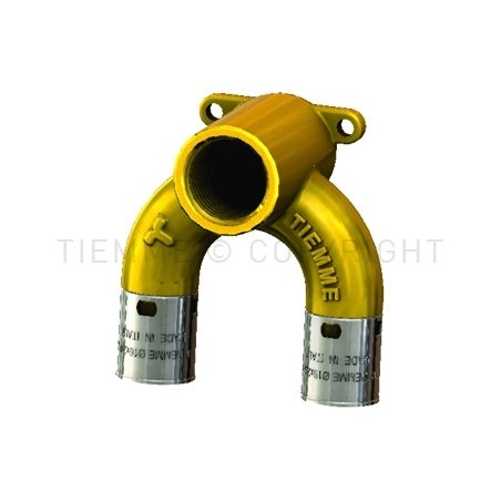 RACCORDO FLANGIA DOPPIA H40 A U A PRESS TUBO PE - X Ø 16 SP 2 1/2" - 1721U TIEMME 1700340 1