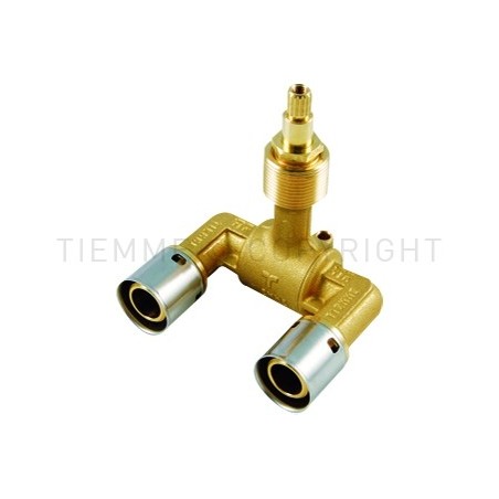 VALVOLA SFERA INCASSO A U A PRESS TUBO PE - X Ø 20 - 20 SP 1,9 E 2 - 1740U TIEMME 1740001 1