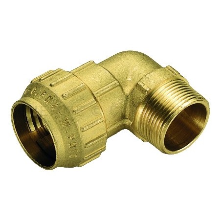 RACCORDO CURVO M A COMPRES TUBO PE/PEHD/PEX Ø 40 X 1"1/4 - 3464CR TIEMME 3400044 1