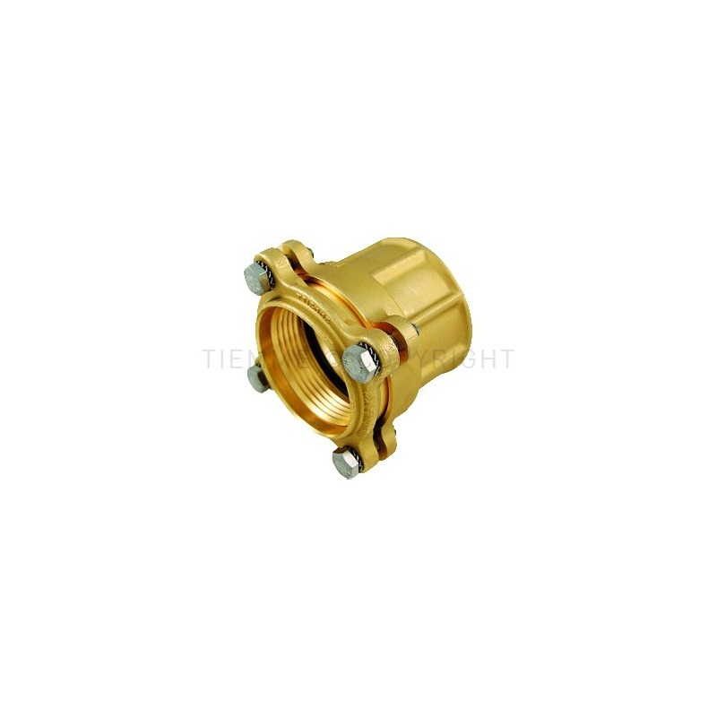 RACCORDO DIRITTO F A COMPRES/TENUTA ORING TUBO PE/PEHD/PEX Ø 75 X 2"1/2 ISO228 - 1462 TIEMME 3400054 1