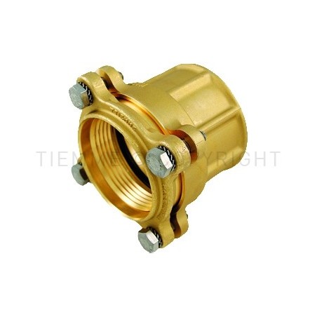 RACCORDO DIRITTO F A COMPRES/TENUTA ORING TUBO PE/PEHD/PEX Ø 75 X 2"1/2 ISO228 - 1462 TIEMME 3400054 1