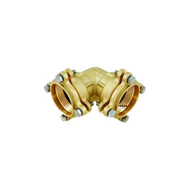 RACCORDO CURVO DOPPIO A COMPRES/TENUTA ORING TUBO PE/PEHD/PEX Ø 75 - 75 - 1463 TIEMME 3400059 1