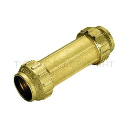 RACCORDO DIRITTO DOPPIO LUNGO A COMPRES TUBO PE/PEHD/PEX Ø 32 - 32 - 3471CR TIEMME 3400071 1