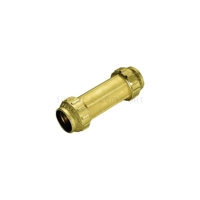 RACCORDO DIRITTO DOPPIO LUNGO A COMPRES TUBO PE/PEHD/PEX Ø 50 - 50 - 3471CR TIEMME 3400073 1