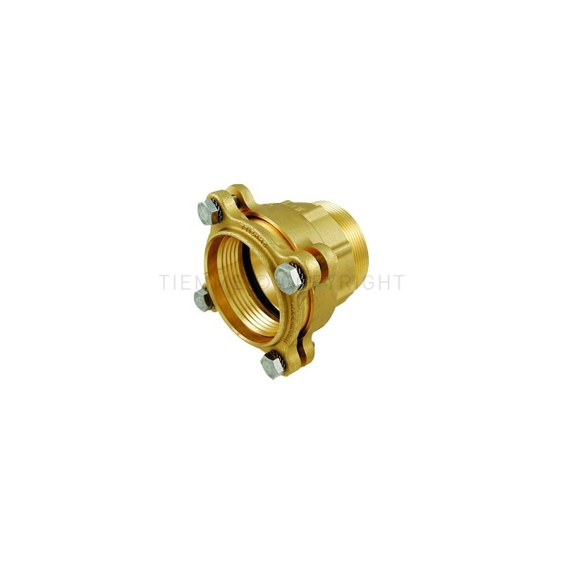 RACCORDO DIRITTO M A COMPRES/TENUTA ORING TUBO PE/PEHD/PEX Ø 90 X 2"1/2 ISO228 - 1460 TIEMME 3400078 1