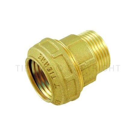 RACCORDO DIRITTO M A COMPRES TUBO PE/PEHD/PEX Ø 40 X 1"1/4 ISO228 COMPACT - 3460W TIEMME 3410006 1