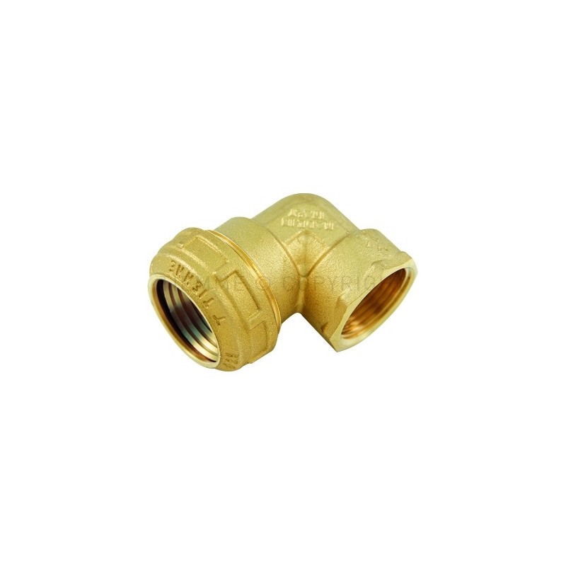RACCORDO CURVO F A COMPRES TUBO PE/PEHD/PEX Ø 32 X 1" ISO228 COMPACT - 3465W TIEMME 3410009 1