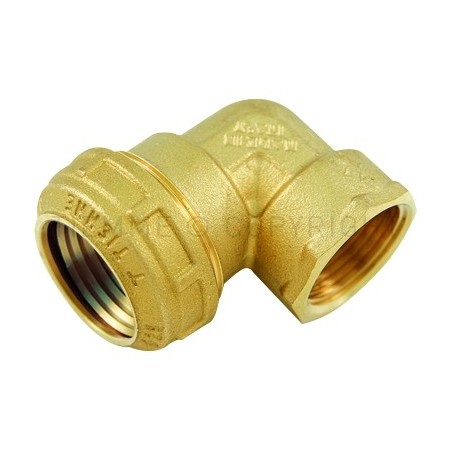 RACCORDO CURVO F A COMPRES TUBO PE/PEHD/PEX Ø 32 X 1" ISO228 COMPACT - 3465W TIEMME 3410009 1