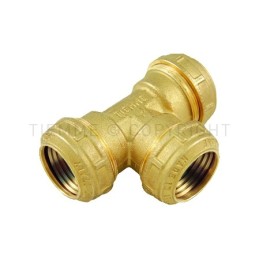 RACCORDO TEE A COMPRES TUBO PE/PEHD/PEX Ø 32 - 32 - 32 COMPACT - 3467W TIEMME 3410012 1