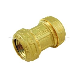 RACCORDO DIRITTO DOPPIO A COMPRES TUBO PE/PEHD/PEX Ø 40 - 40 COMPACT - 3461W TIEMME 3410016 1