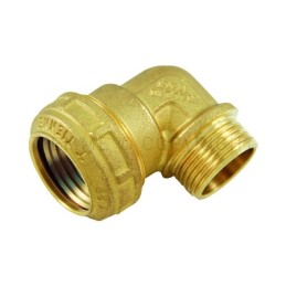 RACCORDO CURVO M A COMPRES TUBO PE/PEHD/PEX Ø 25 X 3/4" ISO228 COMPACT - 3464W TIEMME 3410020 1