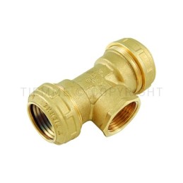 RACCORDO TEE F A COMPRES TUBO PE/PEHD/PEX Ø 40X1"1/4X40 COMPACT - 3469W TIEMME 3410032 1