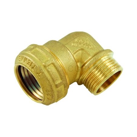 RACCORDO CURVO M A COMPRES TUBO PE/PEHD/PEX Ø 63 X 2" ISO228 COMPACT - 3464W TIEMME 3410046 1