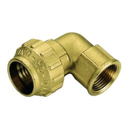 RACCORDO CURVO F CW602N A COMPRES TUBO PE/PEHD/PEX Ø 20 X 1/2" ISO7 - 3465DR TIEMME 3420046 1