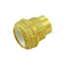 RACCORDO DIRITTO M A COMPRES OGIVA ACETALICA TUBO PE/PEHD/PEX Ø 25 X 3/4" COMPACT - 3460 TIEMME 3430002 1