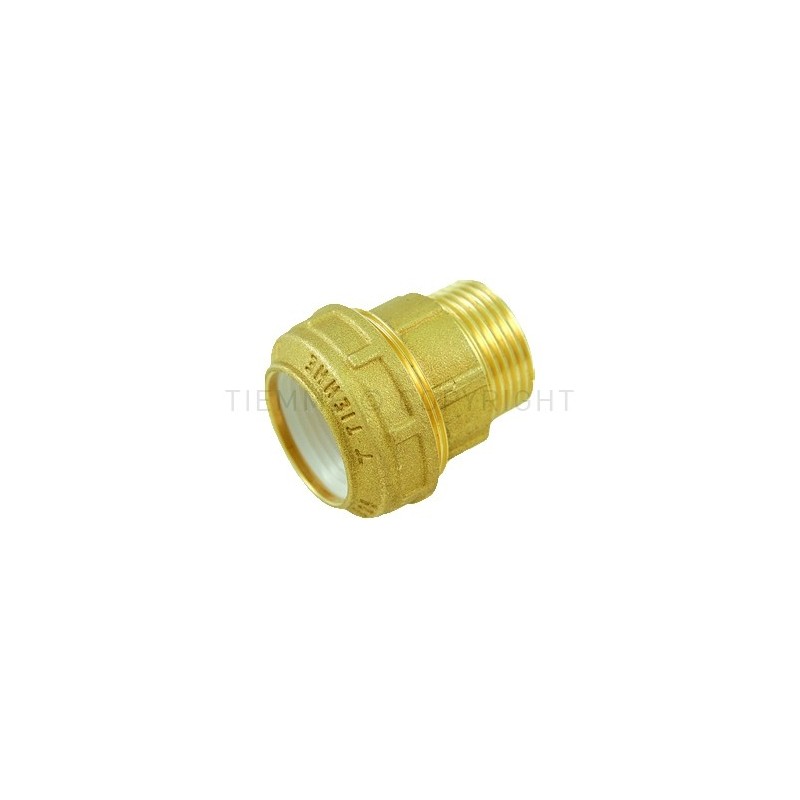 RACCORDO DIRITTO M A COMPRES OGIVA ACETALICA TUBO PE/PEHD/PEX Ø 25 X 3/4" COMPACT - 3460 TIEMME 3430002 1