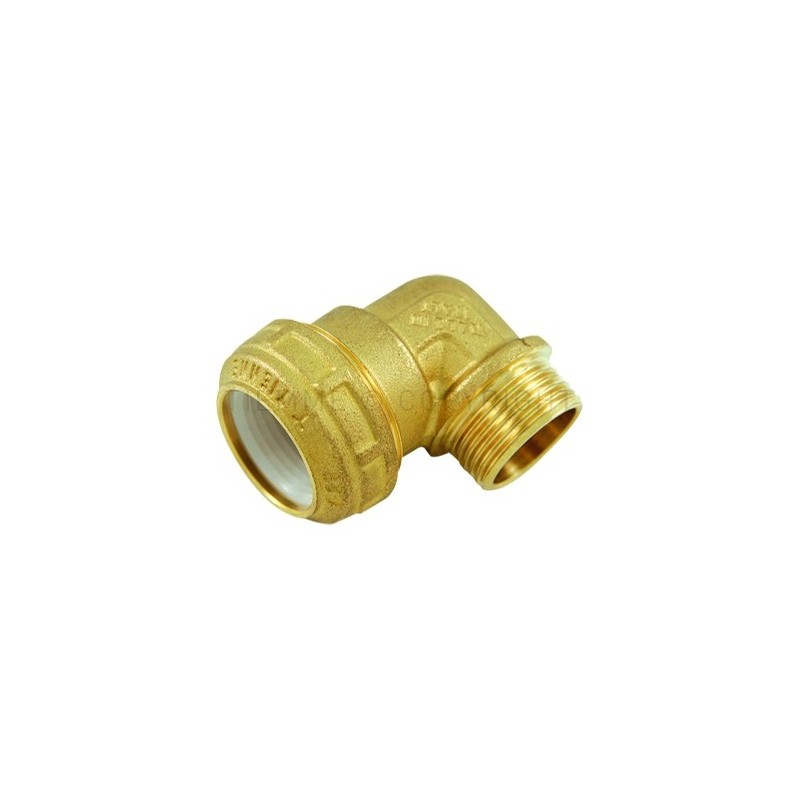 RACCORDO CURVO M A COMPRES OGIVA ACETALICA TUBO PE/PEHD/PEX Ø 40 X 1"1/4 COMPACT - 3464 TIEMME 3430023 1