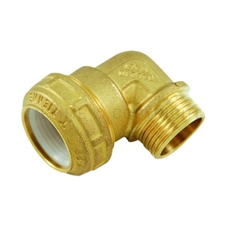RACCORDO CURVO M A COMPRES OGIVA ACETALICA TUBO PE/PEHD/PEX Ø 40 X 1"1/4 COMPACT - 3464 TIEMME 3430023 1