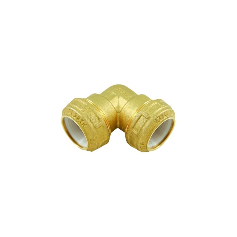 RACCORDO CURVO DOPPIO A COMPRES OGIVA ACETALICA TUBO PE/PEHD/PEX Ø 20 - 20 COMPACT - 3463 TIEMME 3430029 1