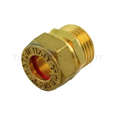 RACCORDO DIRITTO M A COMPRESSIONE Ø12 X 1/2" BATT PIANA - 1507 TIEMME 1110003 1