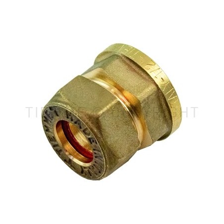RACCORDO DIRITTO F A COMPRESSIONE Ø12 X 1/2" BATT PIANA - 1508 TIEMME 1110004 1
