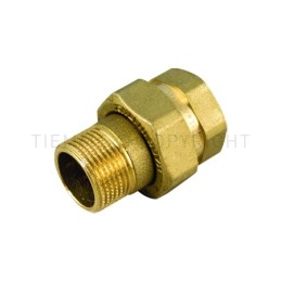 RACCORDO DIRITTO 3PZ M - F GUARNIZIONE PIANA GENER 3/4"X3/4" - 1555CP TIEMME 1500181 1