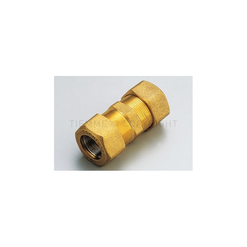 RACCORDO DIRITTO DOPPIO STEEL BLOCK TUBO FERRO 1/2" - 1591 TIEMME 1500242 1