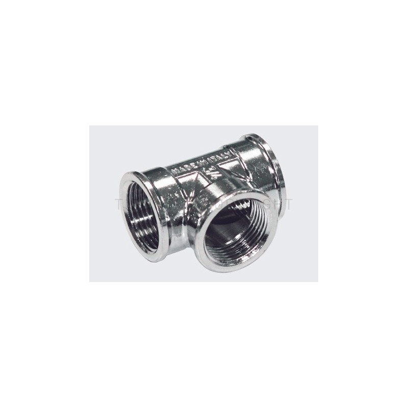 RACCORDO TEE F - F - F CR LUCIDO GENER 1/2"X1/2"X1/2" - 1570C TIEMME 1500253 1