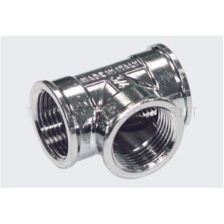 RACCORDO TEE F - F - F CR LUCIDO GENER 1/2"X1/2"X1/2" - 1570C TIEMME 1500253 1