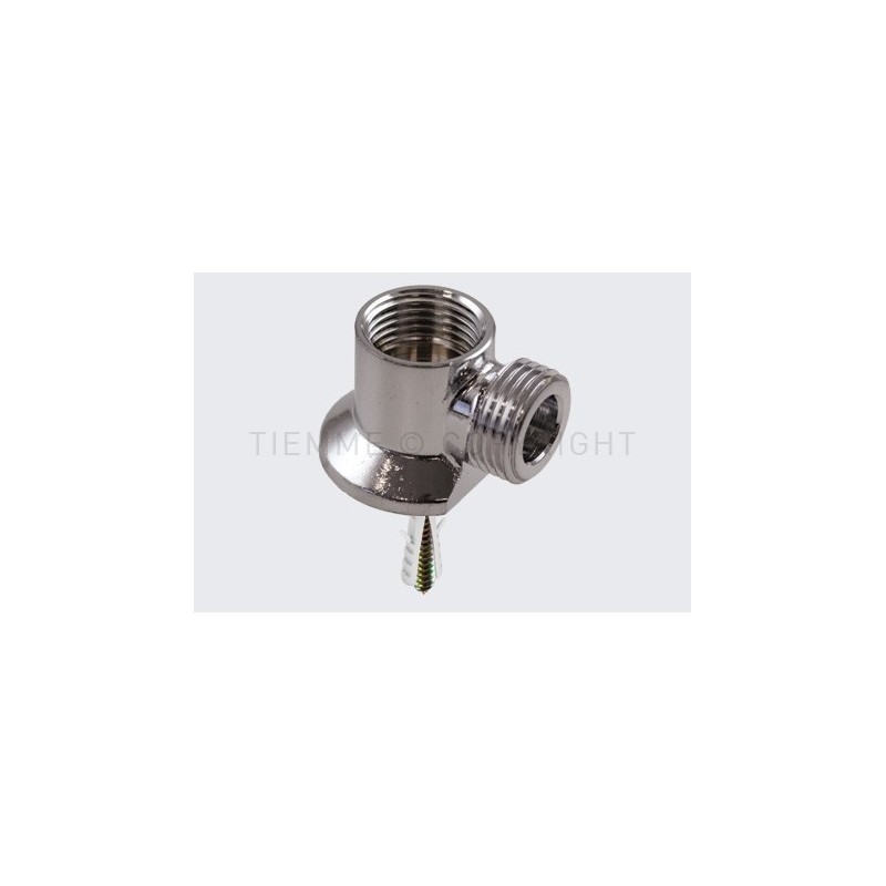 RACCORDO CURVO F - M CR LUCIDO CON FLANGIA GENER 1/2"X1/2" BATT PIANA - 1585C TIEMME 1500804 1