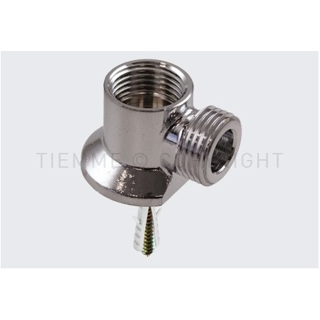 RACCORDO CURVO F - M CR LUCIDO CON FLANGIA GENER 1/2"X1/2" BATT PIANA - 1585C TIEMME 1500804 1