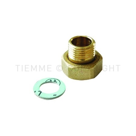 SET (CANNOTTO - DADO - GUARNIZIONE PIANA) 1"MASX1"1/4FEM - 1521CP TIEMME 1500823 1